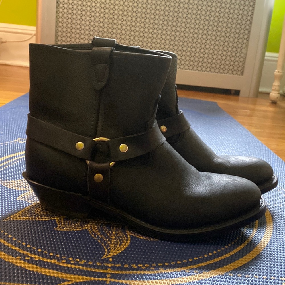Double H like Anthropologie Silent  d Claire women’s 9 black leather Moto boots